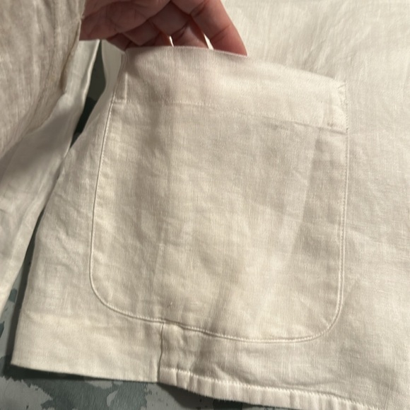 Eileen Fisher Organic Linen White Jacket - Picture 3 of 12